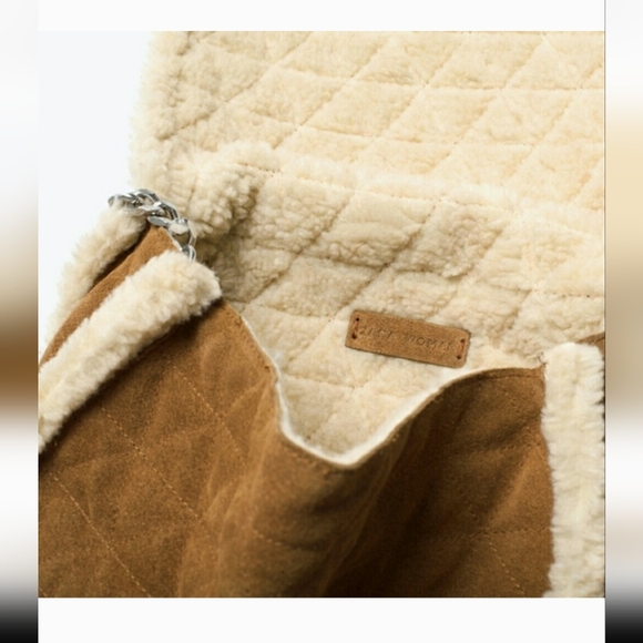 Zara Suede and Sheerling Quilted Crossbody - Picture 5 of 7